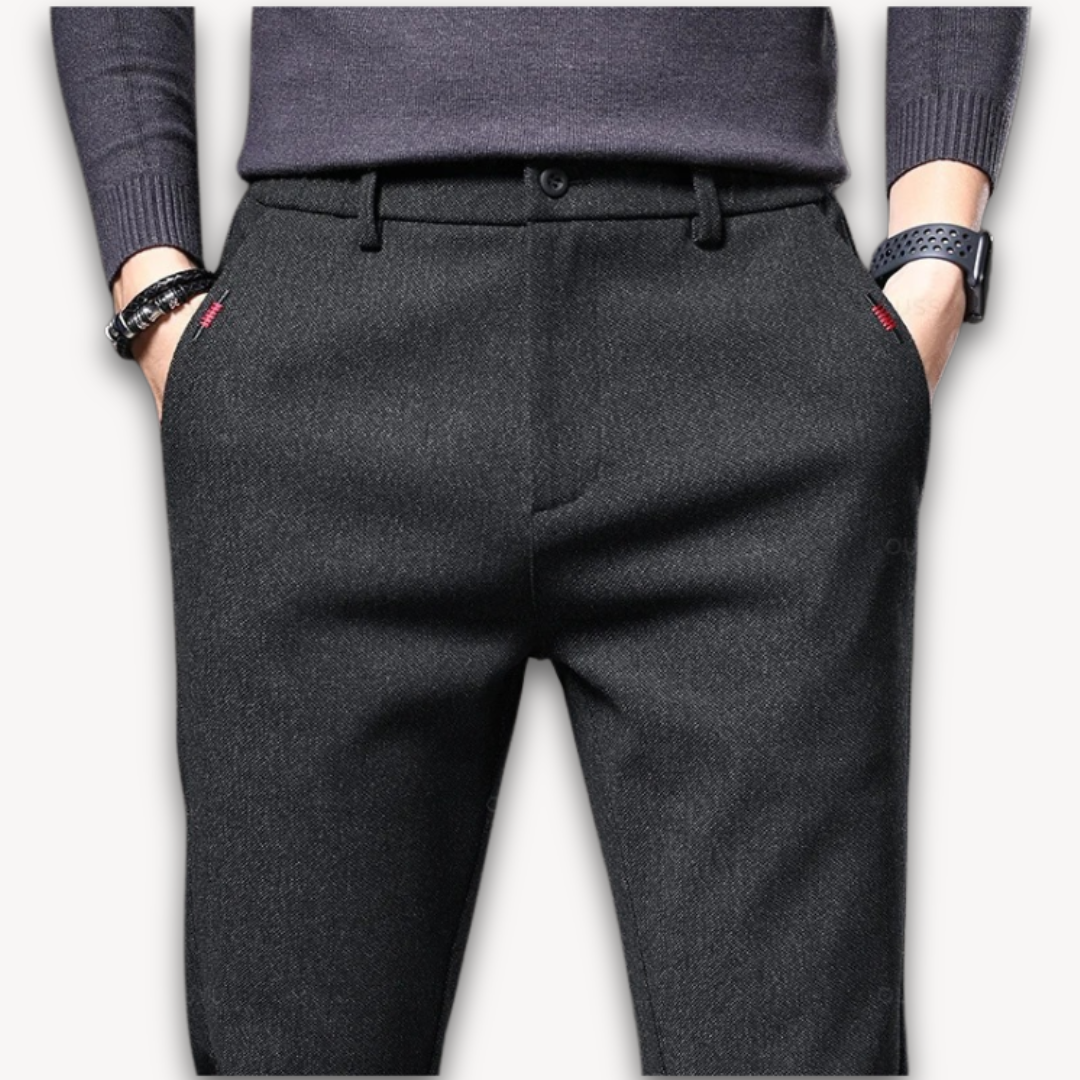 Slim Fit Formal Work Trousers - Smart Business Style