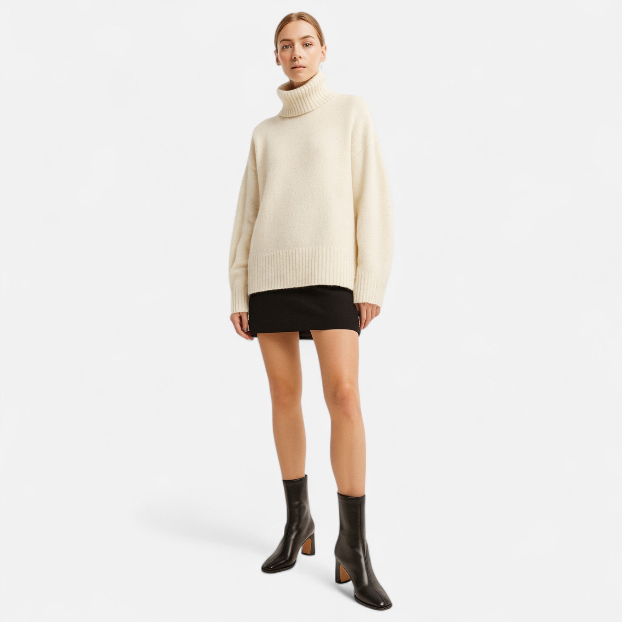 Ankle Boots Winter Women’s | Square Toe Block Heel Warm Lined