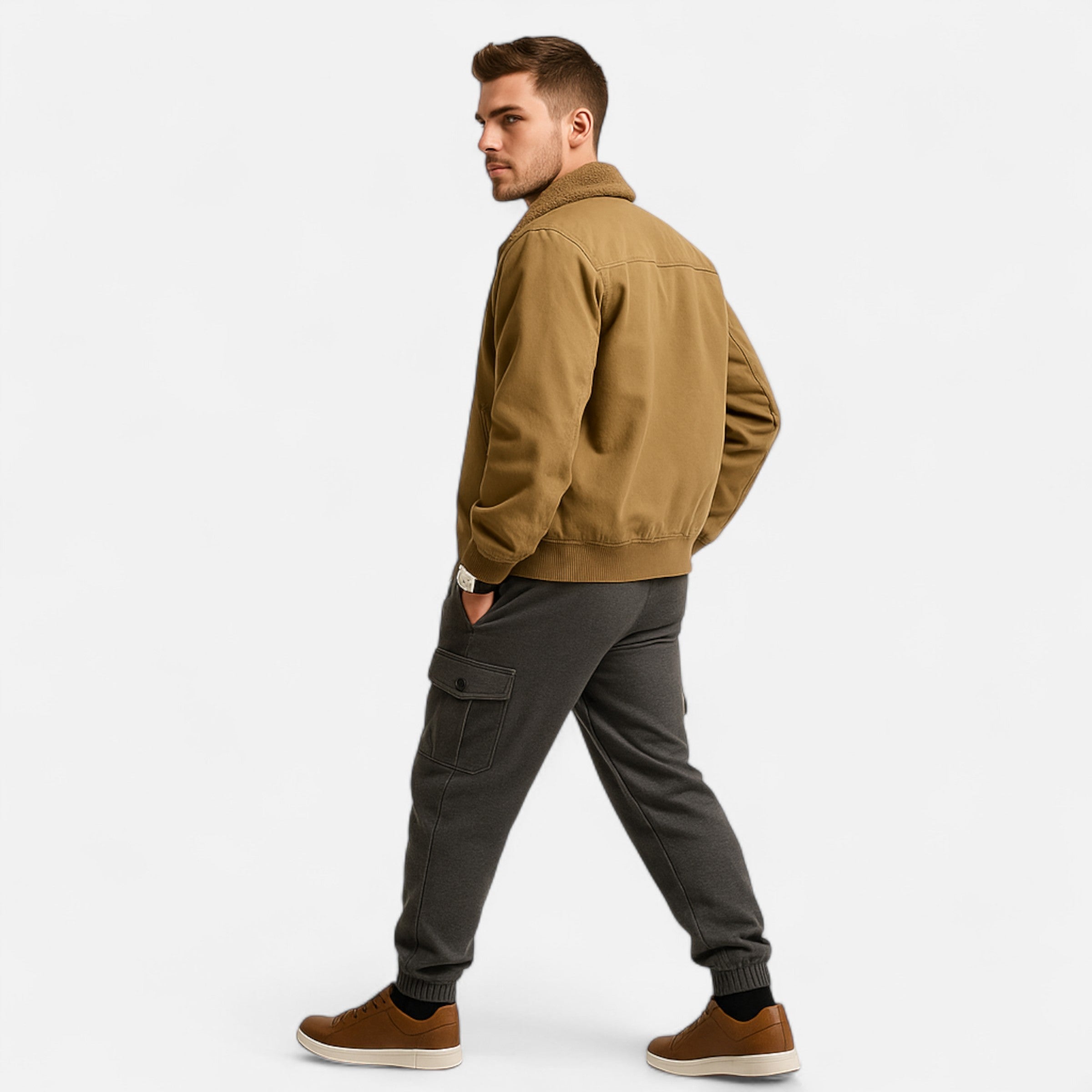 Men’s Padded Bomber Jacket | Warm Lined Workwear Jacket For Autumn And Winter