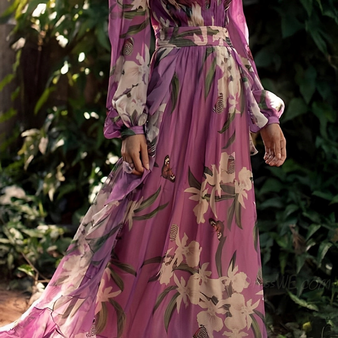 Women's Elegant Floral Maxi Dress