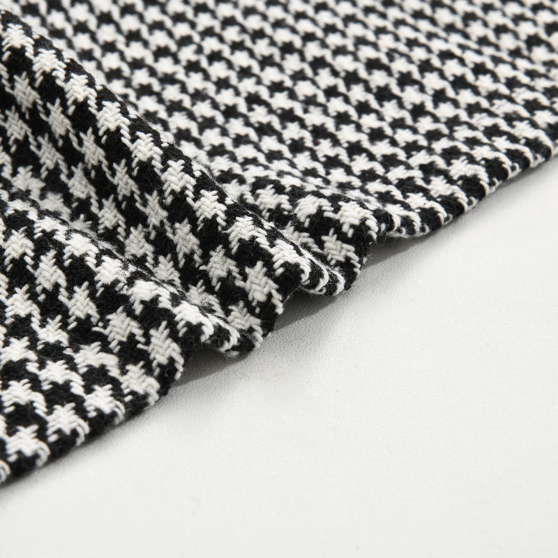 Houndstooth Shirt Jacket | Button Front Classic Style