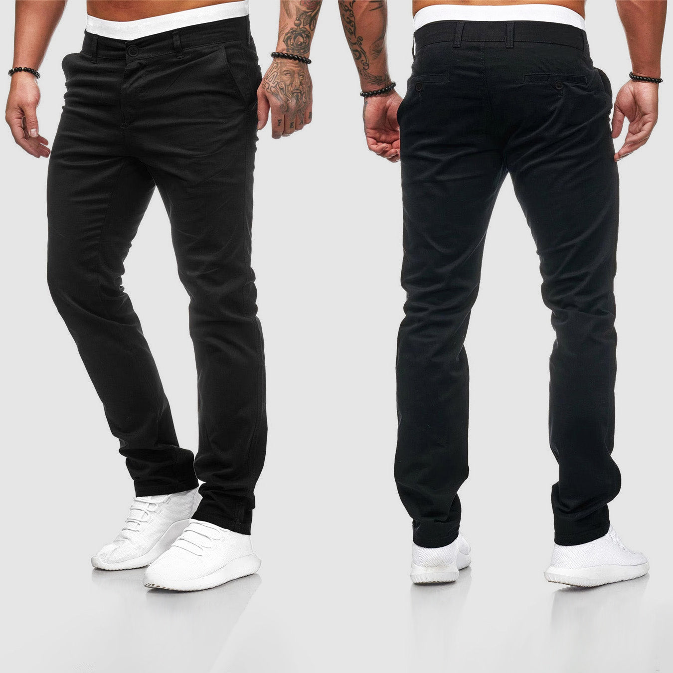 Work Trousers - Slim Fit with Clean Finish
