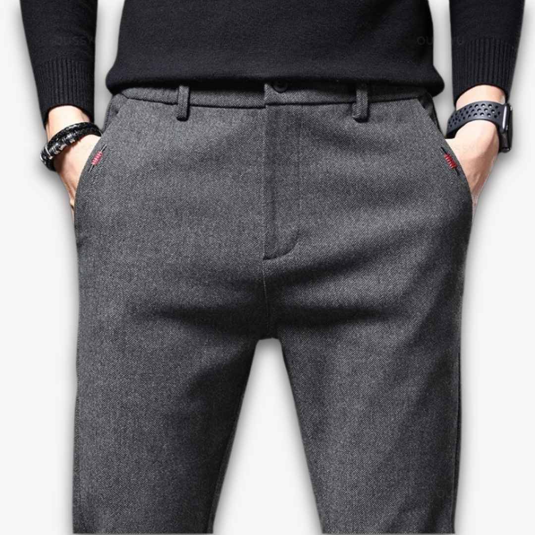 Slim Fit Formal Work Trousers - Smart Business Style