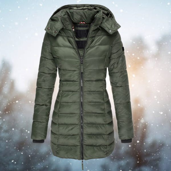 Puffer Coat | Long Quilted with Hood