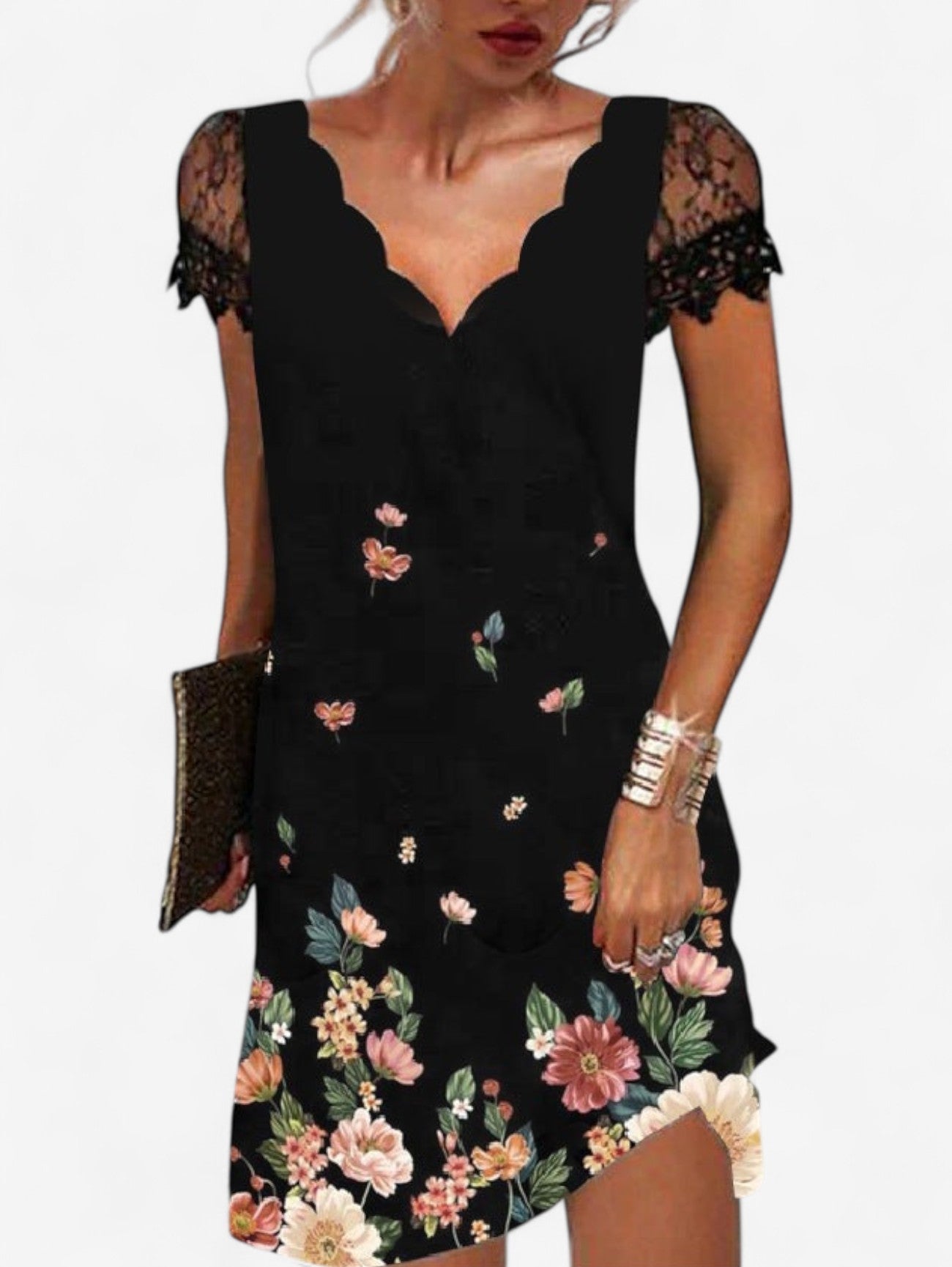 Women's Floral Fancy Mini Dress
