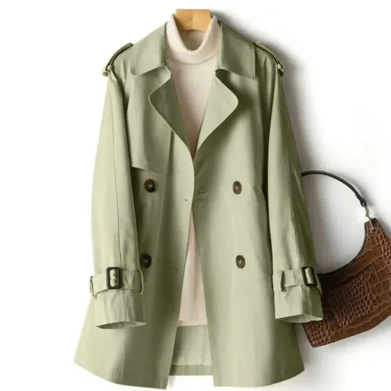 Trench Coat - Classic Double Button with Belt Cuffs