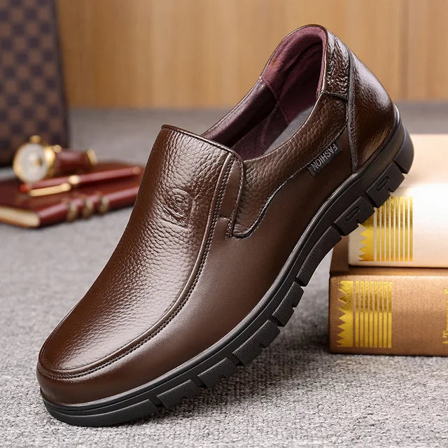 Slip On Loafers - Rounded Toe with Thick Sole Design