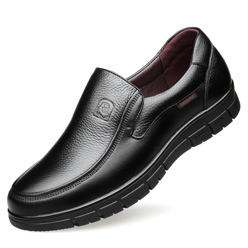 Slip On Loafers - Rounded Toe with Thick Sole Design