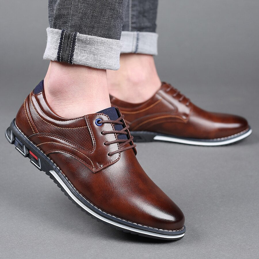 Casual Lace Up Shoes - Textured Detail