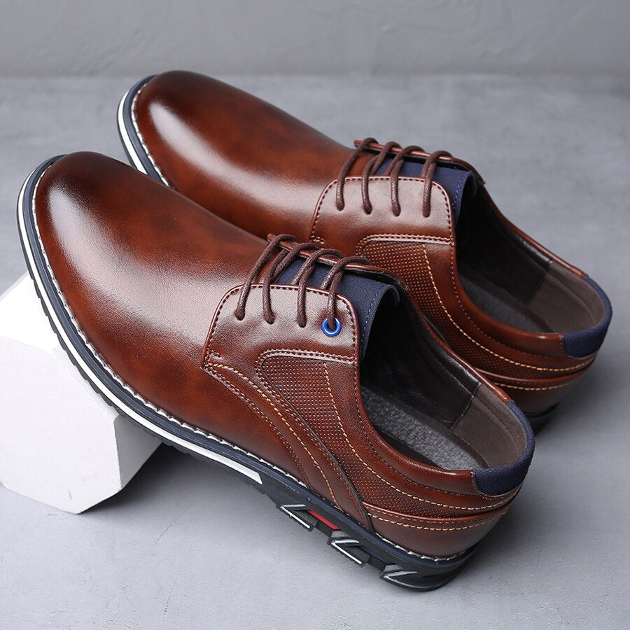 Casual Lace Up Shoes - Textured Detail