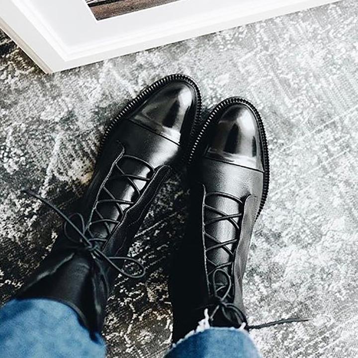 Lace Up Boots | Classic Mid Calf Design