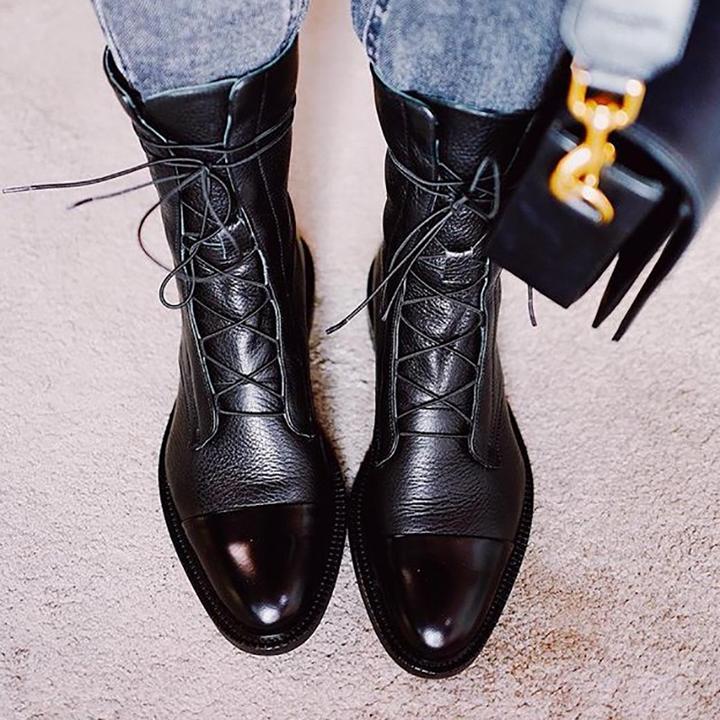 Lace Up Boots | Classic Mid Calf Design