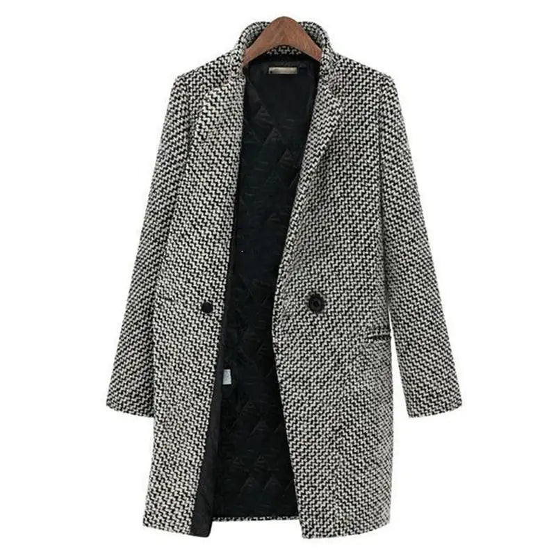 Long Trench Coat - Single Breasted with Pockets
