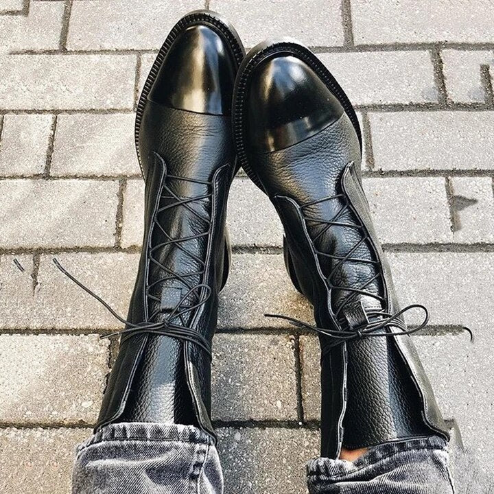 Lace Up Boots | Classic Mid Calf Design