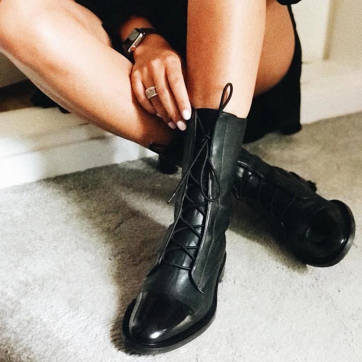 Lace Up Boots | Classic Mid Calf Design