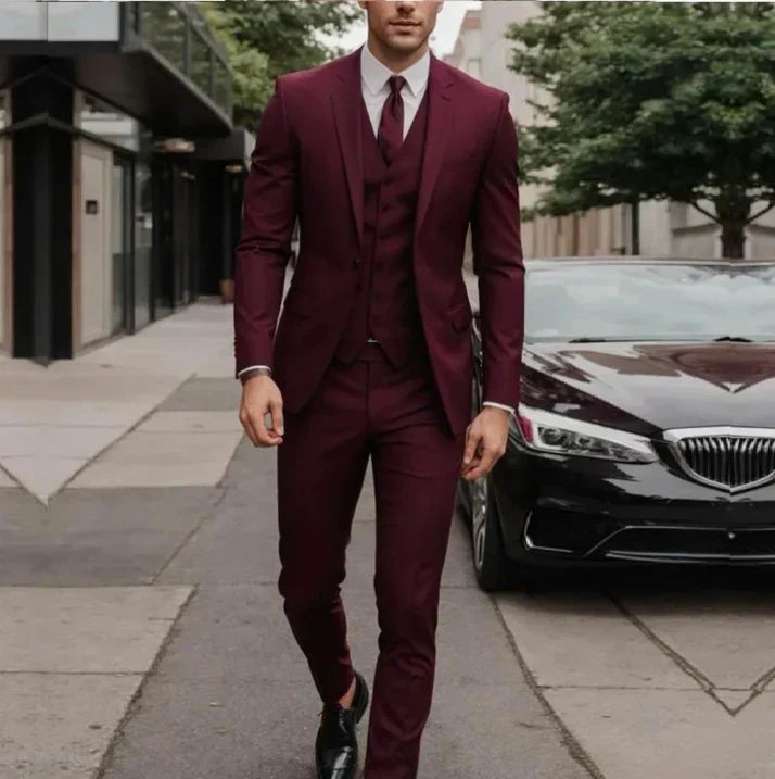 Men’s Suit | Three Piece Slim Fit Formal Set For Weddings And Events
