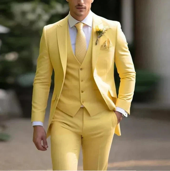 Men’s Suit | Three Piece Slim Fit Formal Set For Weddings And Events
