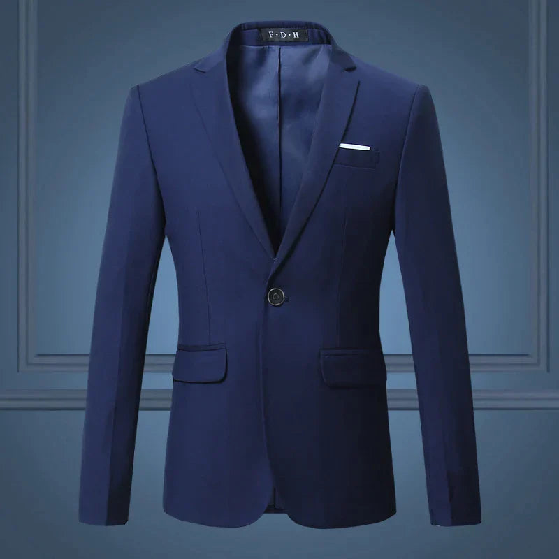 Formal Blazer Jacket - Classic Fit with Single Button