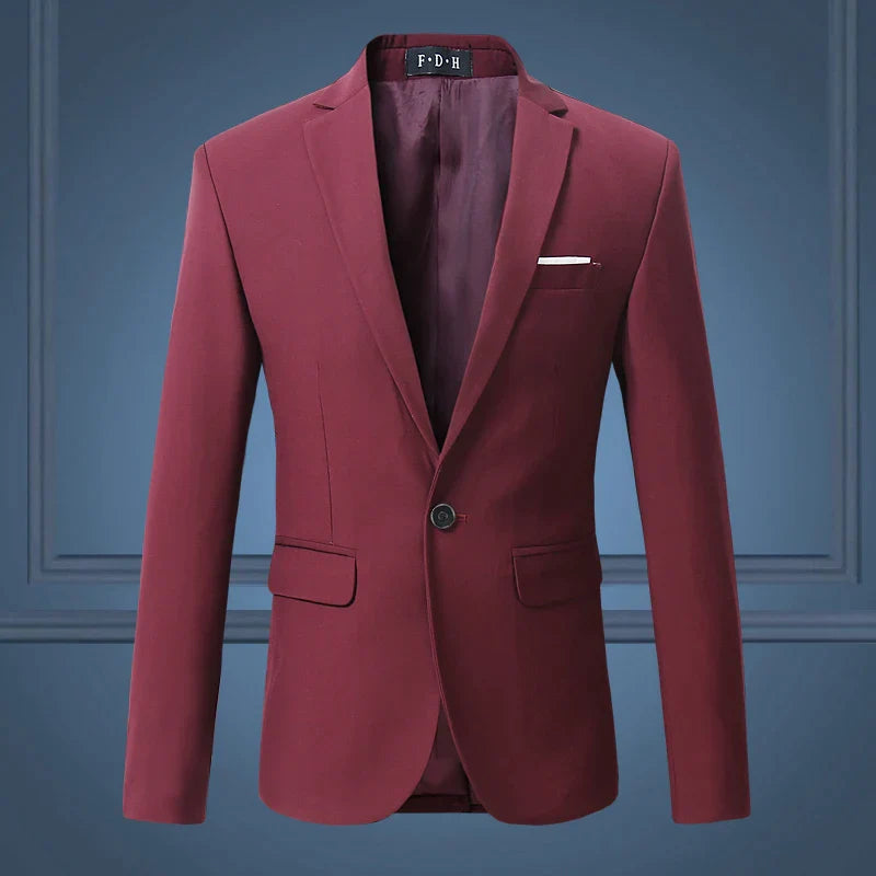 Formal Blazer Jacket - Classic Fit with Single Button