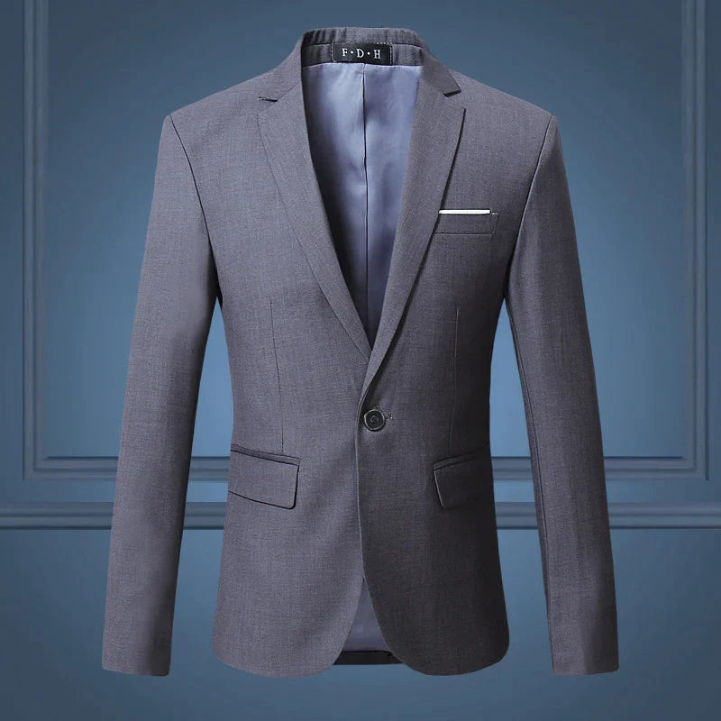 Formal Blazer Jacket - Classic Fit with Single Button