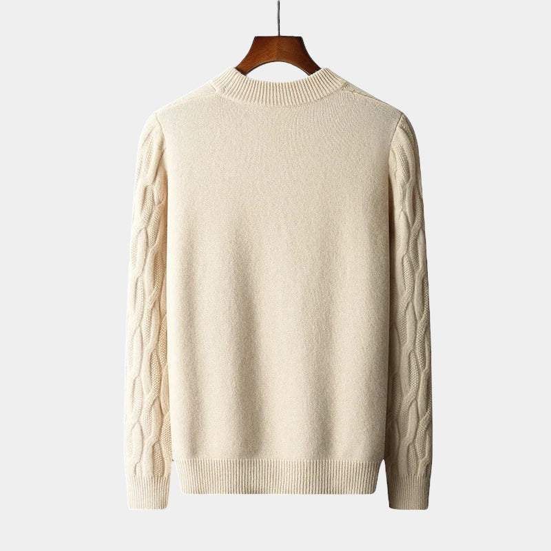 Cable Knit Jumper | Crew Neck Textured Stitch