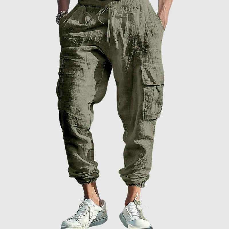 Relaxed Fit Cargo Pants - Multiple Pocket Design