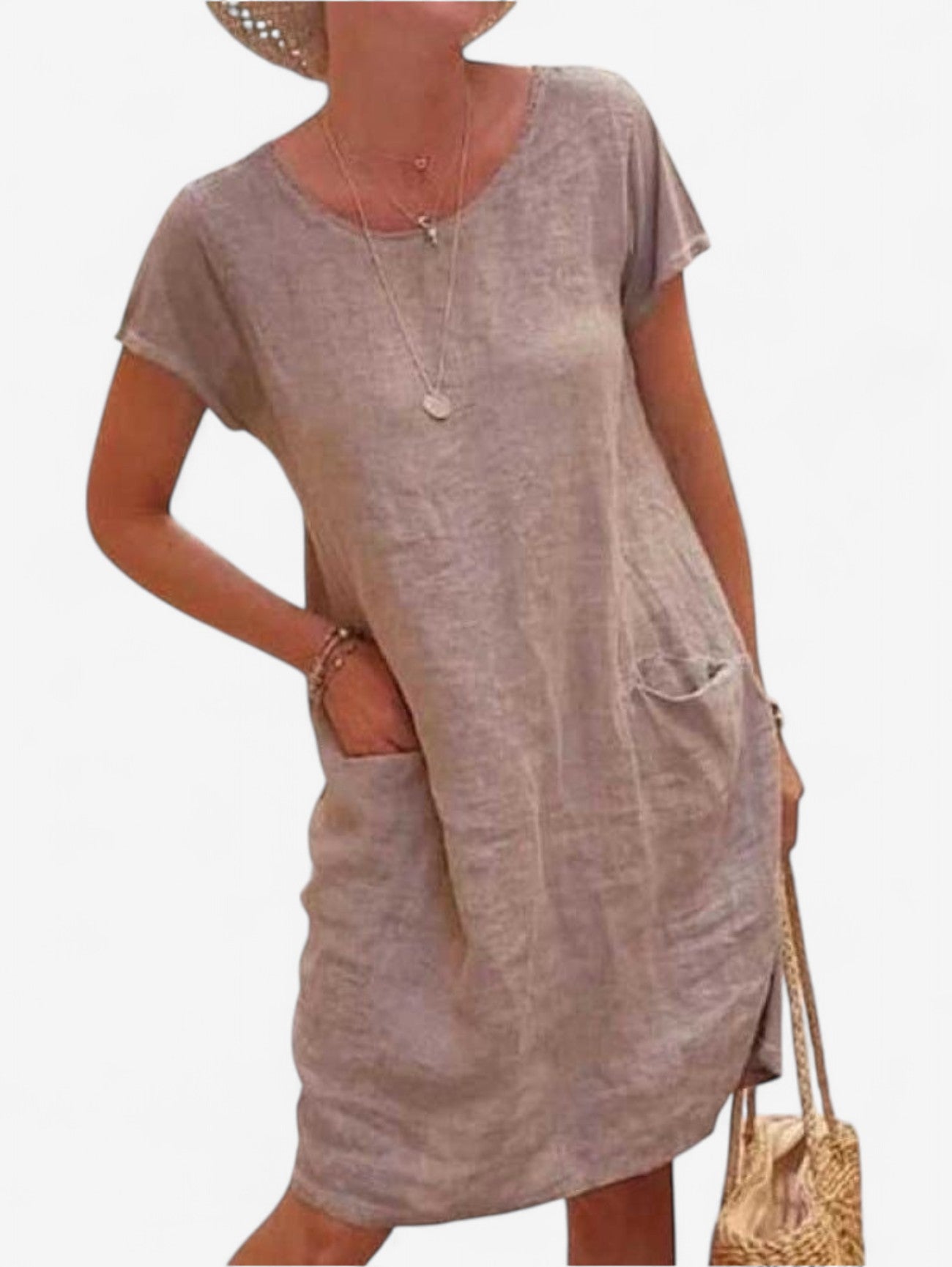 Women's Short Sleeve Summer Midi Dress
