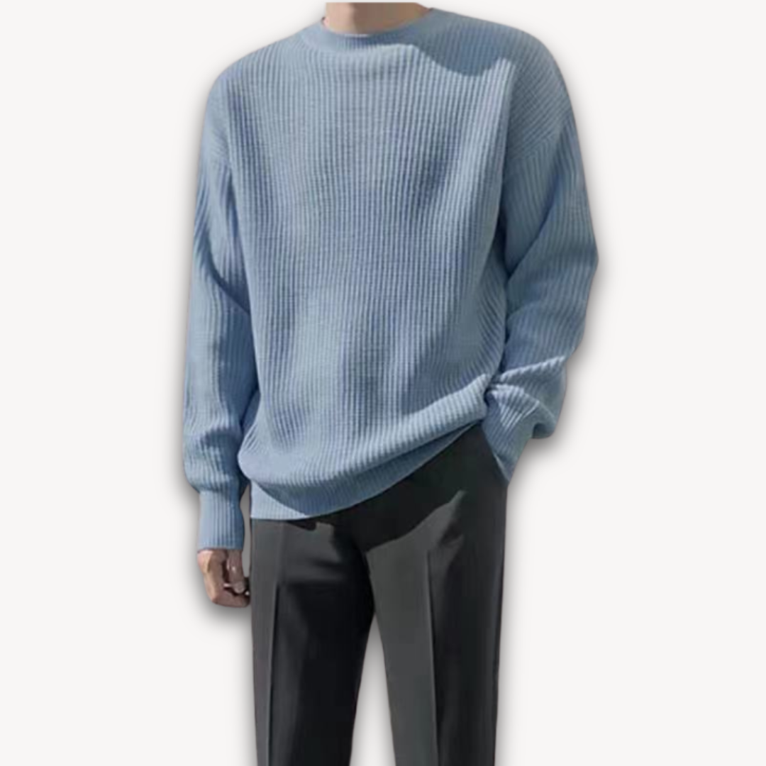 Oversized Knitted Jumper - Casual Loose Fit Pullover