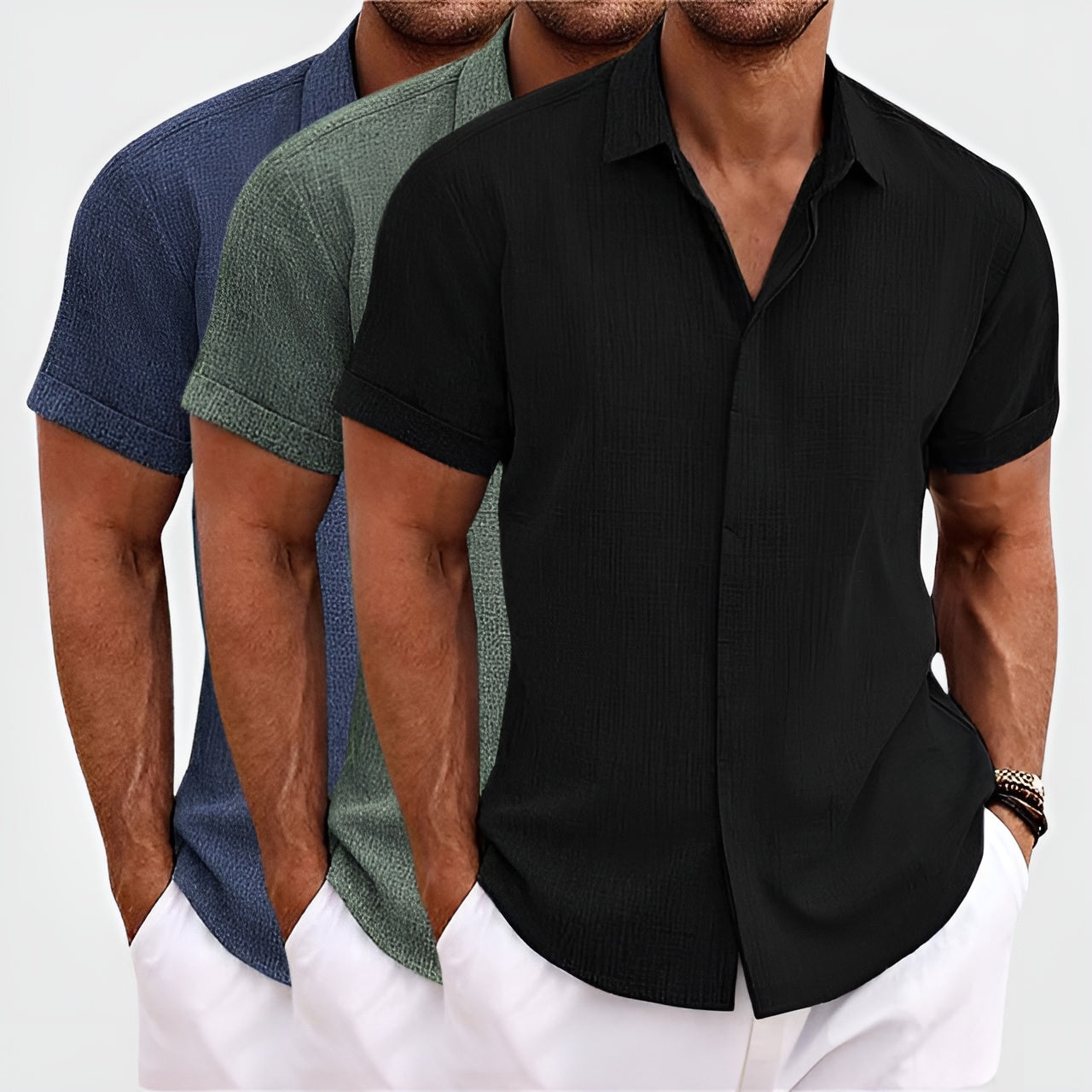 Men's Short Longsleeve Polo Shirt