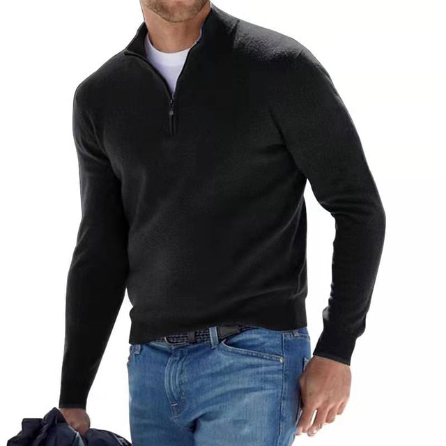 Half Zip Jumper - Casual Fit Pullover for Everyday Wear