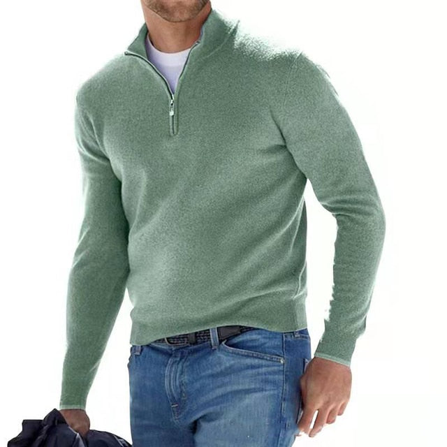 Half Zip Jumper - Casual Fit Pullover for Everyday Wear