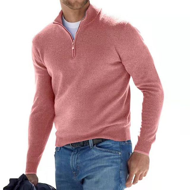 Half Zip Jumper - Casual Fit Pullover for Everyday Wear