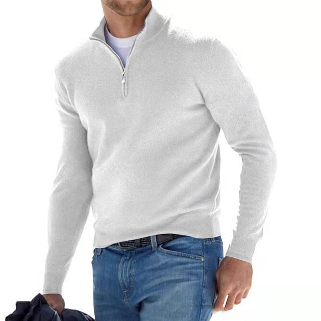 Half Zip Jumper - Casual Fit Pullover for Everyday Wear