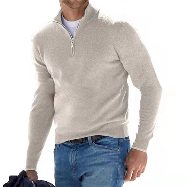 Half Zip Jumper - Casual Fit Pullover for Everyday Wear