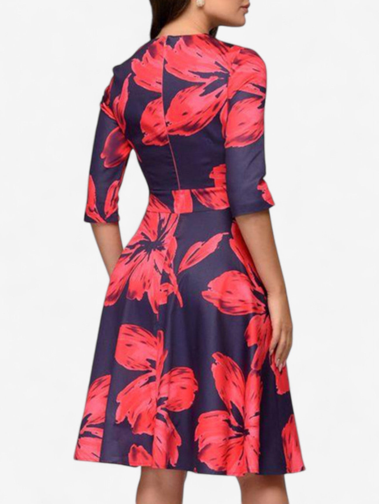 Women’s Summer Wedding Guest Formal Floral Midi Dress