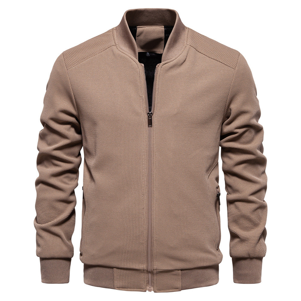 Bomber Jacket - Zip Front Ribbed Hem