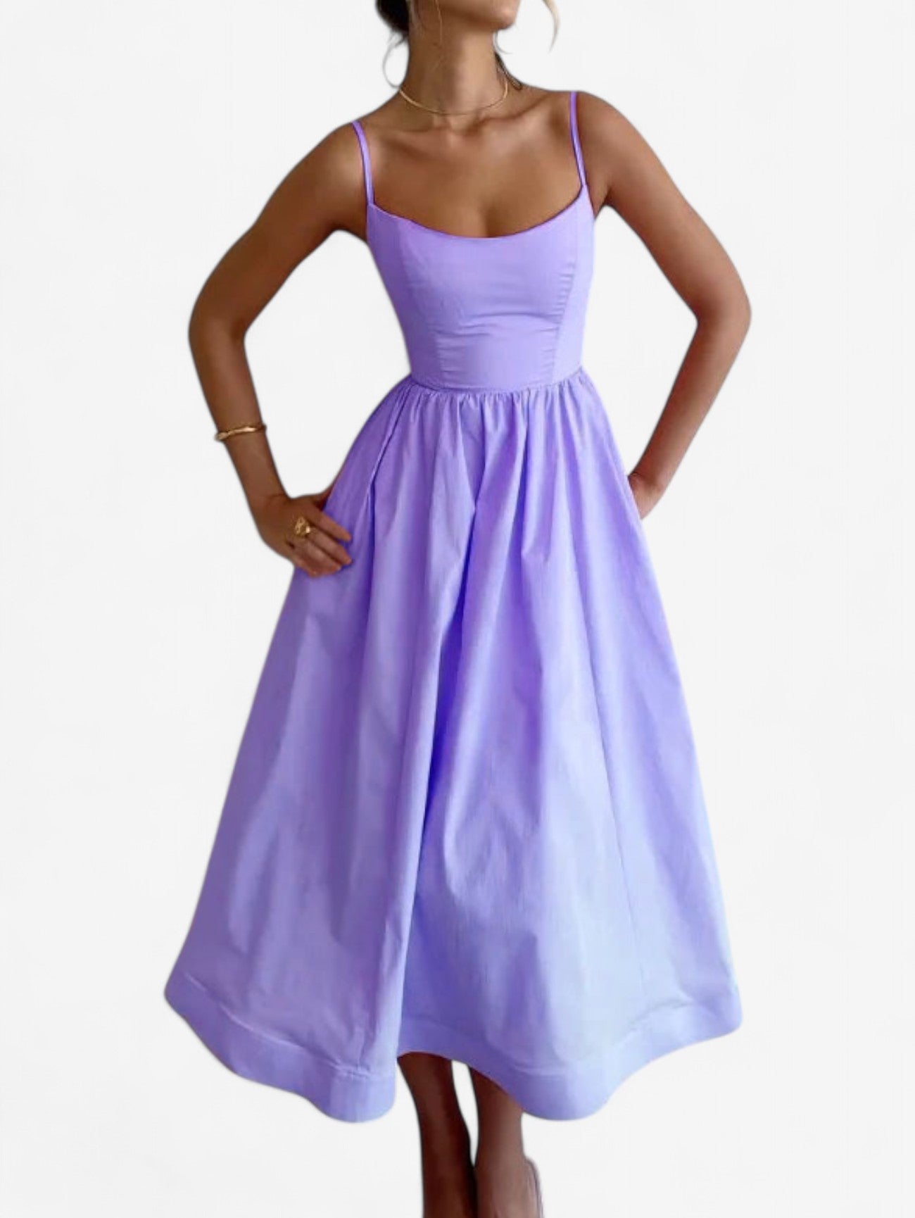 Women’s Sleeveless Wedding Guest Wrap Midi Summer Dress