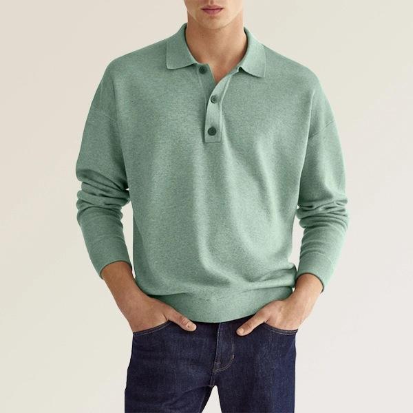Long Sleeve Polo Shirt - Classic Fit Casual Style