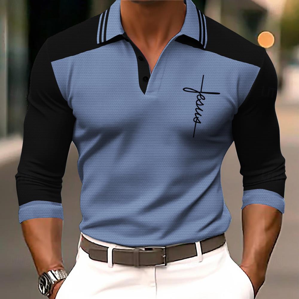 Long Sleeve Polo Shirt - Slim Fit Party Style
