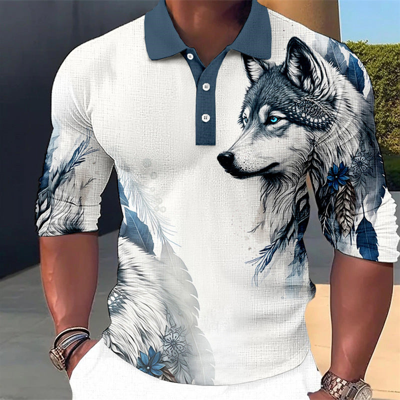 Long Sleeve Polo Shirt - Slim Fit Party Style