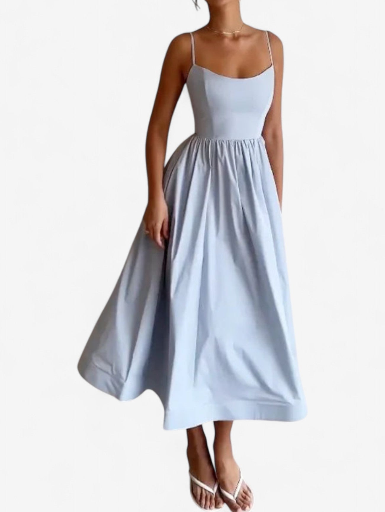 Women’s Sleeveless Wedding Guest Wrap Midi Summer Dress