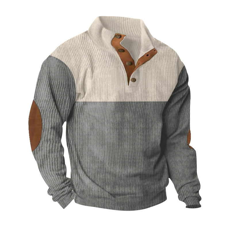 Cable Knit Jumper | Button Collar Long Sleeve