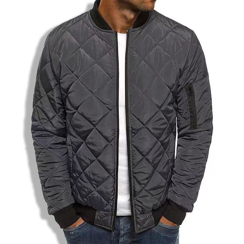 Quilted Bomber Jacket | Zip Front Classic Fit