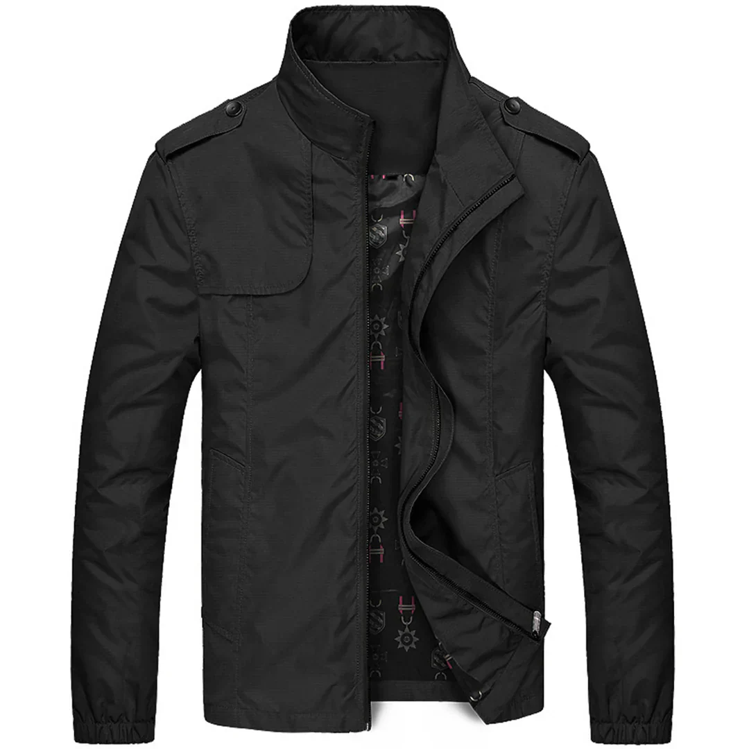 Lightweight Short Jacket - Zip Front with Stand Collar