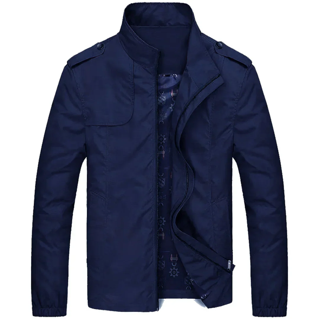 Lightweight Short Jacket - Zip Front with Stand Collar