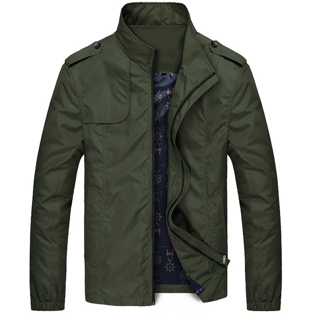 Lightweight Short Jacket - Zip Front with Stand Collar