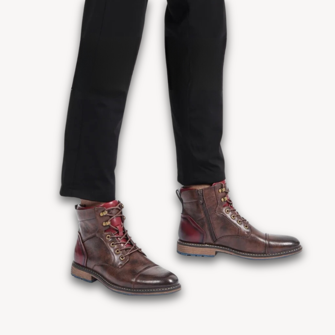 Fashion Ankle Boots - Lace Up Design with Casual Finish