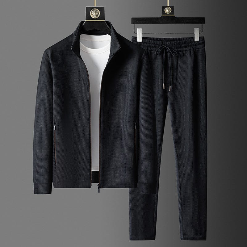 Tracksuit Set - Zip Jacket with Drawstring Joggers