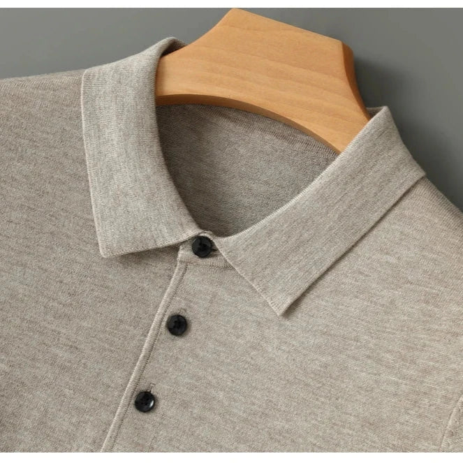 Long Sleeve Polo Shirt | Classic Button Design