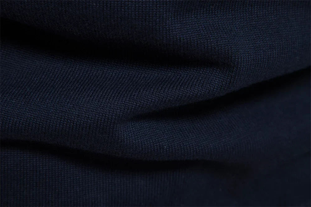Half Zip Knitted Jumper - Striped Classic Fit Pullover